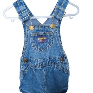 OshKosh B'gosh Vintage 90's Denim Shorts Overalls Baby/Toddler Unisex Size 18m